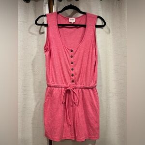 BiBi Pink Button-Front Romper size S